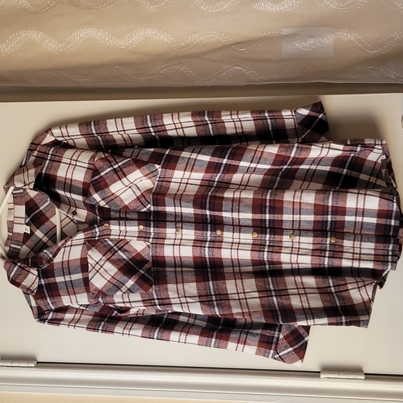 BP Plaid Fleece Snap Longsleeve Shirt Size Small - Picture 1 of 9